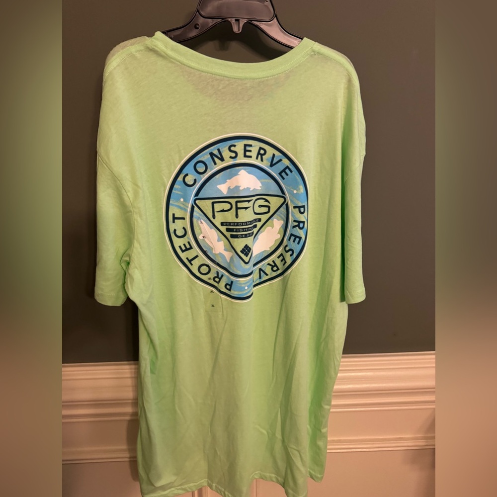 Green Columbia PFG t-shirt